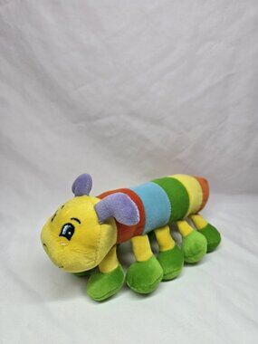 Rainbow Caterpillar stuffed animal Promo Pampers Brand Chime- Vintage RARE